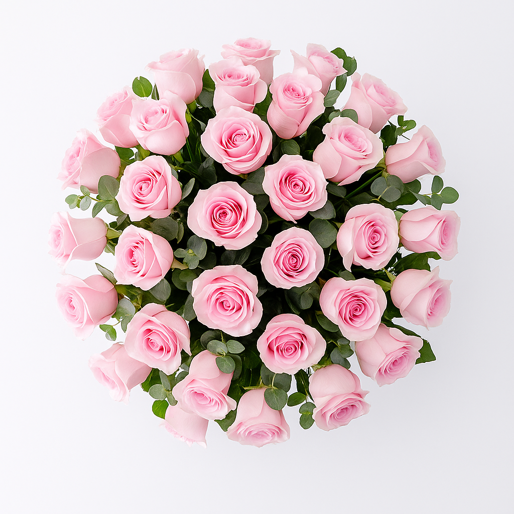 Premium Pink Roses in Vase
