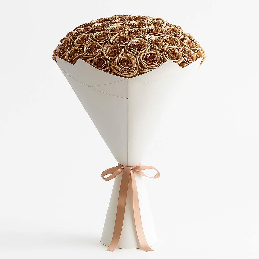 Premium Gold Rose Bouquet