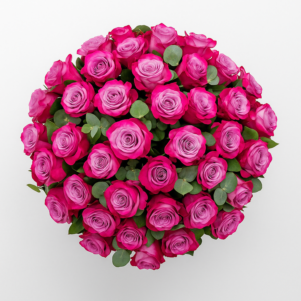 Premium Purple Roses in Vase