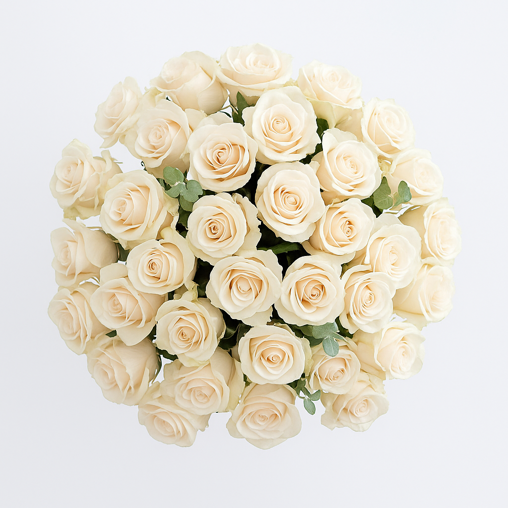 Premium White Roses in Vase