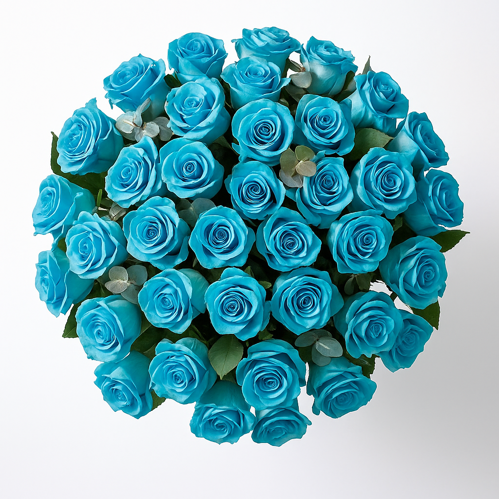 Tiffany Blue Roses in Vase – Bloom Haus & Co. Tiffany Blue Roses in Vase – Bloom Haus & Co.