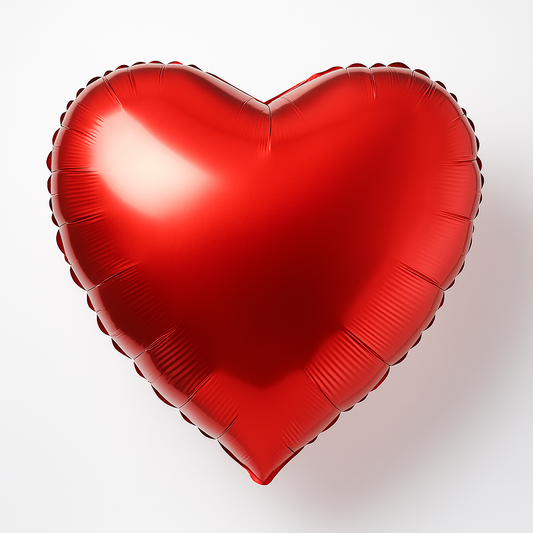 Red Heart Foil Balloon