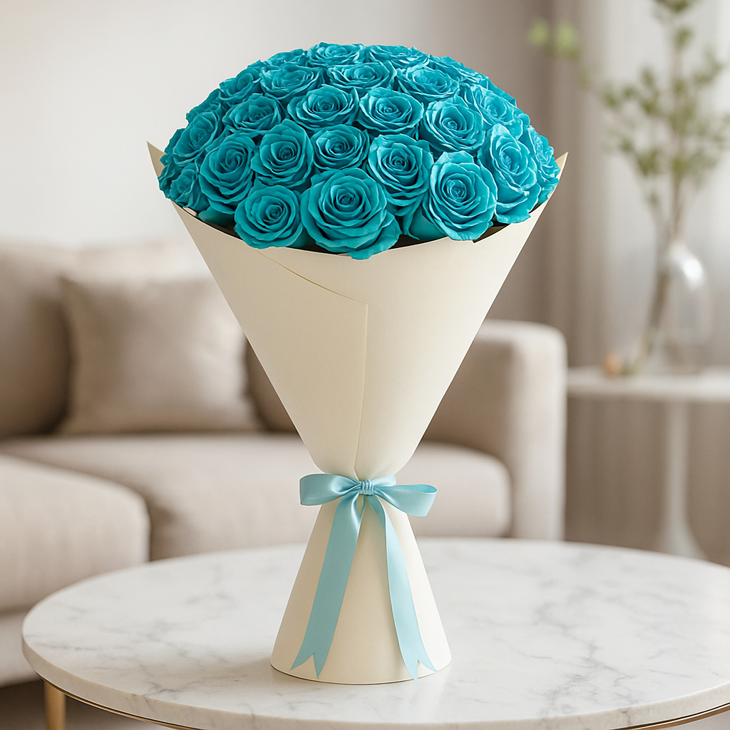 Tiffany Blue Rose Bouquet