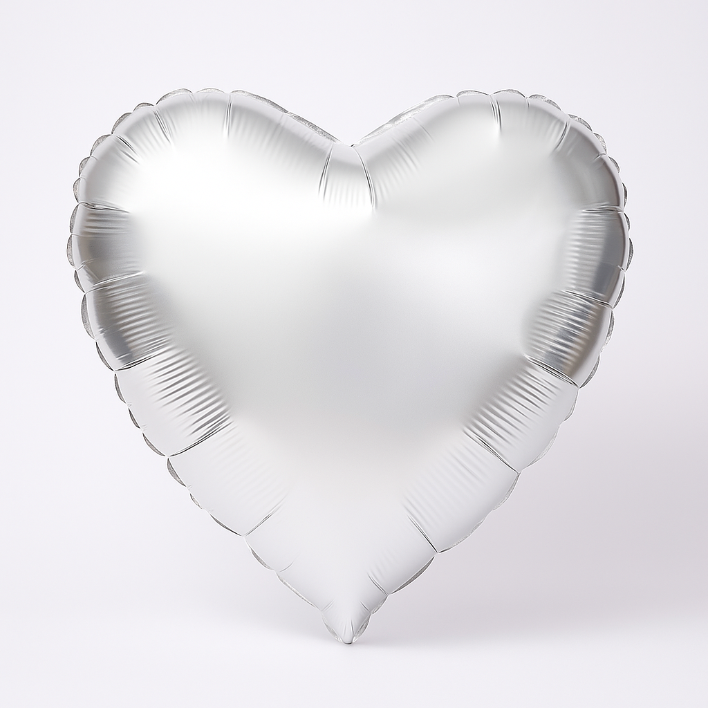 White Heart Foil Balloon