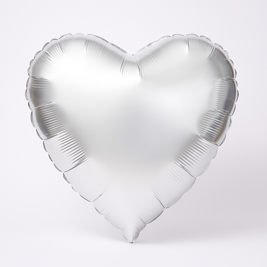 White Heart Foil Balloon
