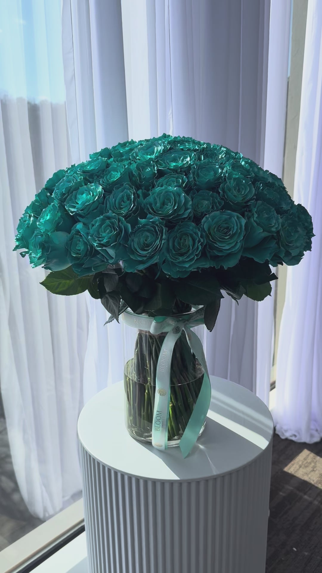 Tiffany Blue Roses in Vase
